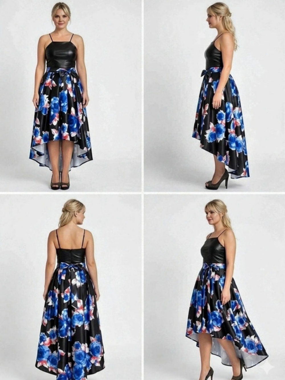 Gracia High-Low Satin Maxi Skirt, Size M, 4-6 US